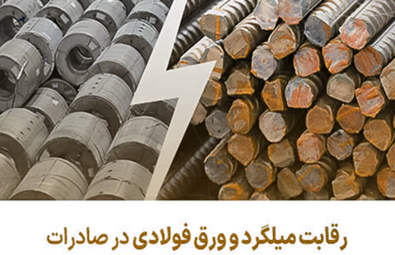 رقابت میلگرد و ورق فولادی در صادرات